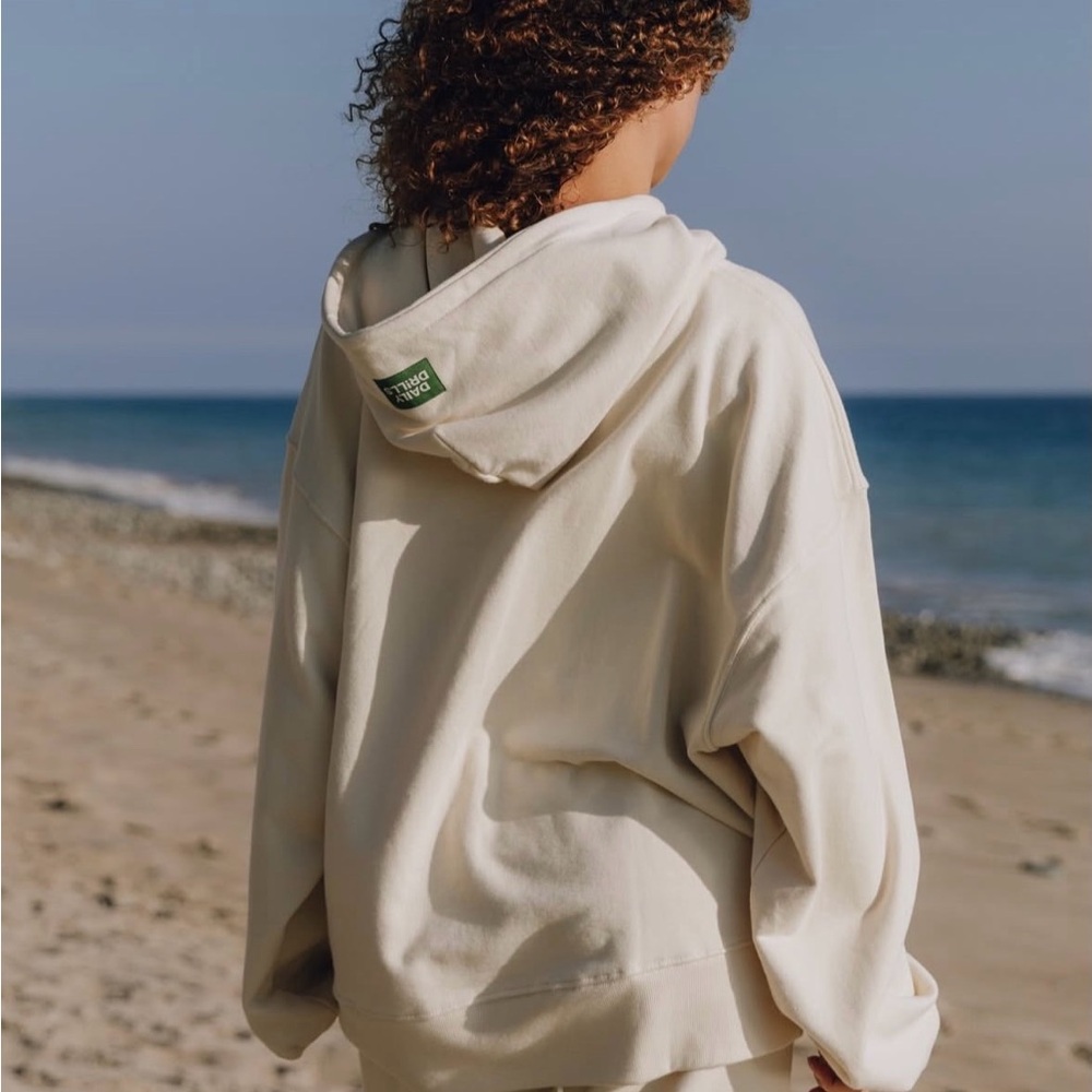 Daily Drills Cream Hooded Sweatshirt & shorts